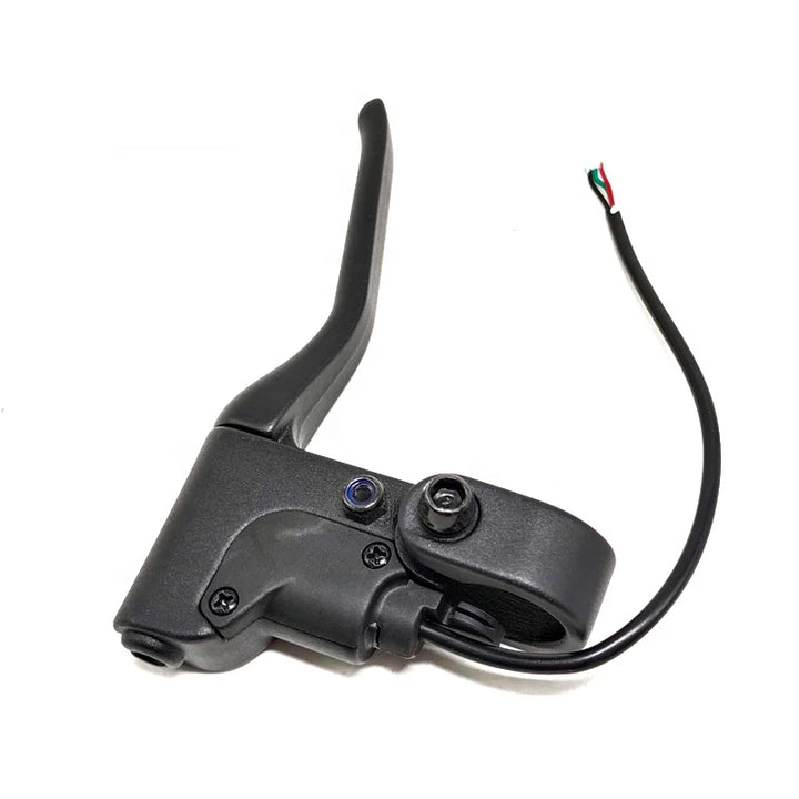 Close-up of mounting and cable exit of Xiaomi-compatible brake lever