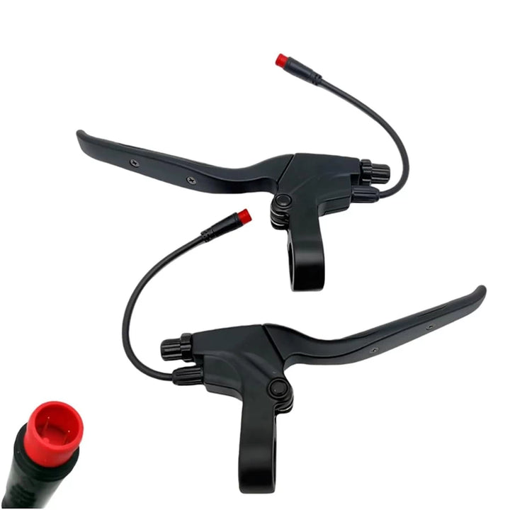 Close-up of waterproof 2-pin male Julet plug for electric brake connection