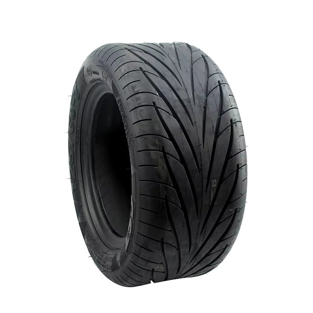 Front angled view of genuine CST 125/60-7 wide-body tubeless road tyre