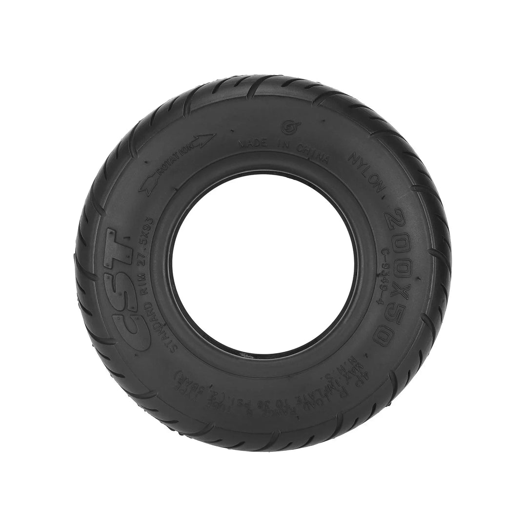 Angled view of CST 200×50 pneumatic electric scooter tyre