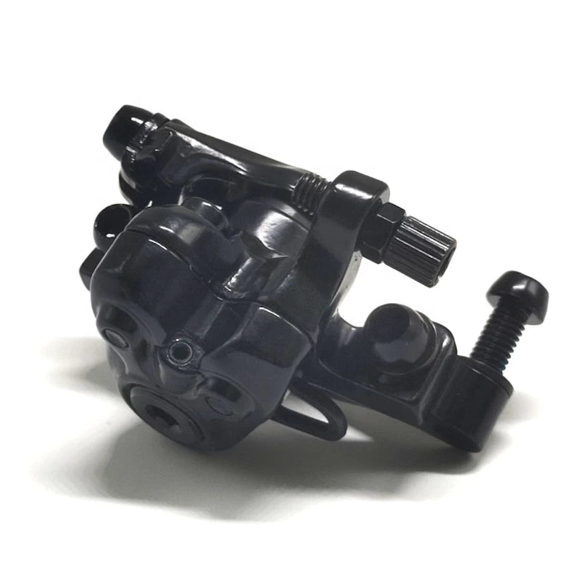 Inside view of JAK mechanical disc brake caliper for Dualtron electric scooters.