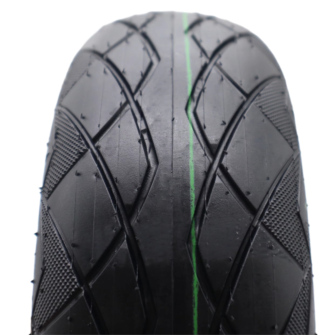 Close up view of the tread on CHAOYANG 70/65-6.5 H-506 D-76-A tubeless scooter tyre.