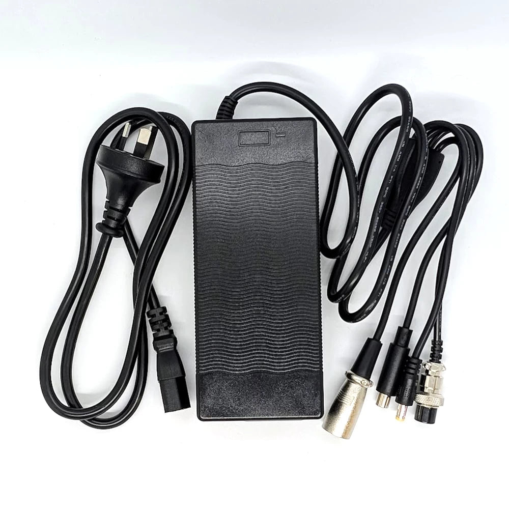 EcoMotion 48V multi-plug electric scooter charger with IEC320-C14 power input