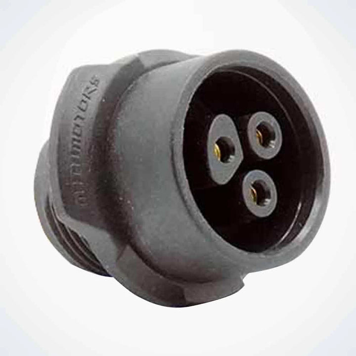 Close-up view of LP16 3-Pin connector for Dualtron Mini and 2021+ Dualtron models.