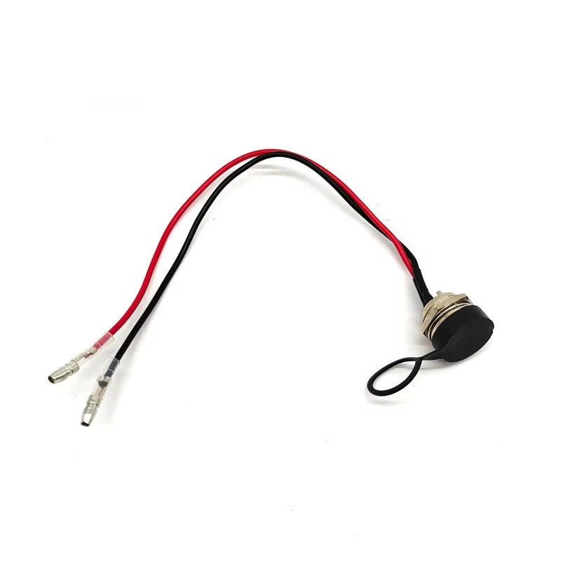 Kugoo M4 Electric Scooter Charging Port with GX16 Plug shown capped for protection