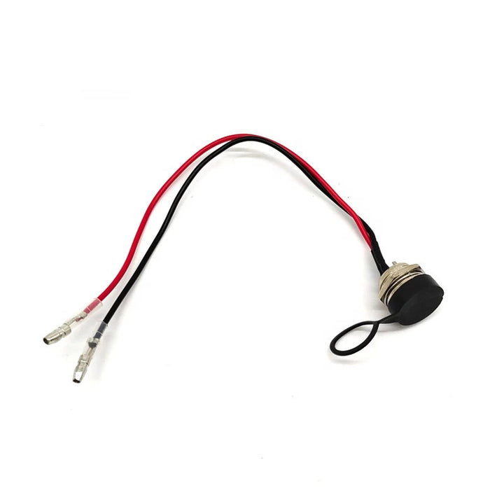 Kugoo M4 Electric Scooter Charging Port with GX16 Plug shown capped for protection
