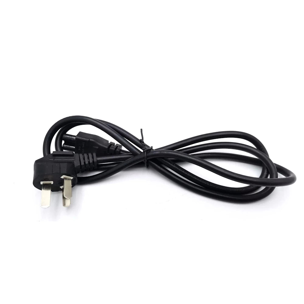 Folded charging cable with 3-pin Australian plug for Ninebot Max G30, G30M, F65, G65, P100SE electric scooters - EcoMotion.com.au