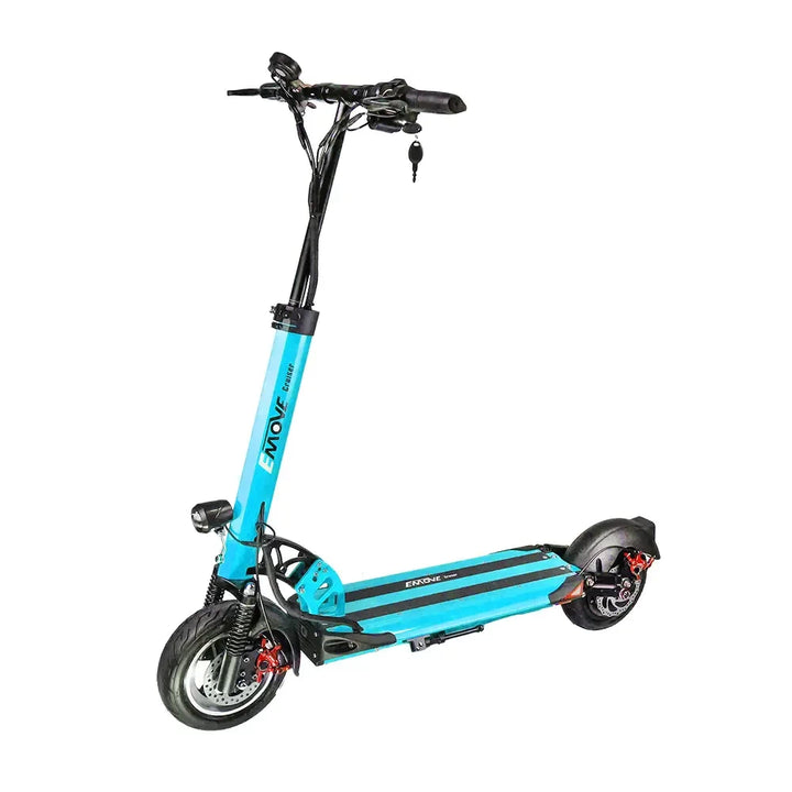 EMOVE Cruiser S electric scooter in vibrant Tiffany Blue, offering powerful performance and a smooth ride. Available now at EcoMotion.com.au