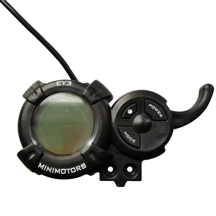 Minimotors EY3 LCD display throttle for Dualtron scooters – close-up of screen and controls