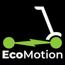 EcoMotion Logo (Square) - Reversed Out of Black