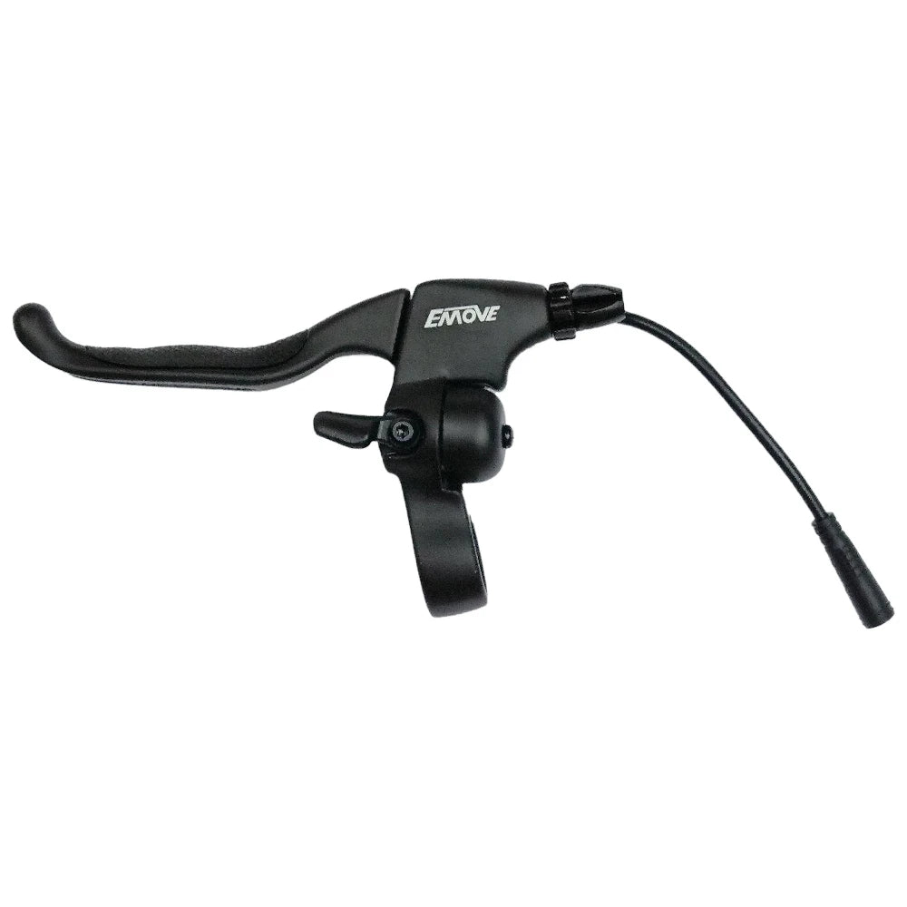 Side view of EMOVE Touring brake lever, featuring a built-in bell, suitable for replacement.