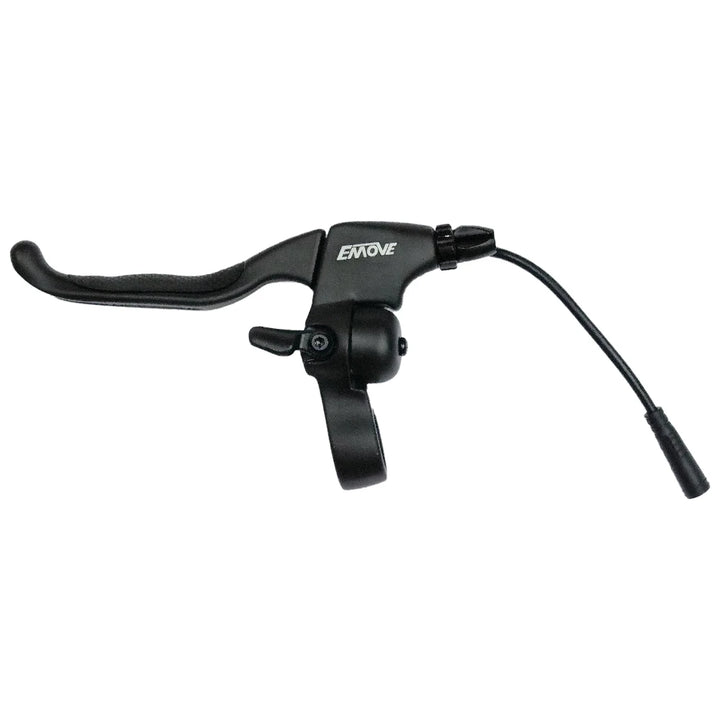 Side view of EMOVE Touring brake lever, featuring a built-in bell, suitable for replacement.