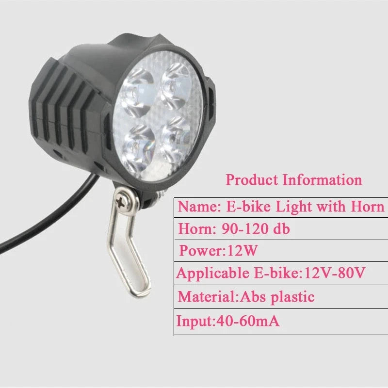 Bike headlight with horn outlet