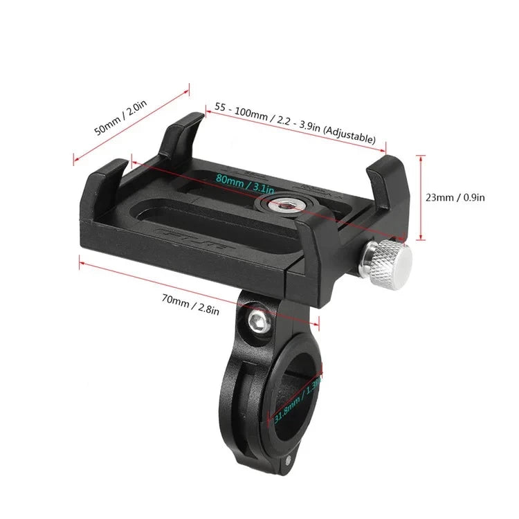 Dimensional diagram of GUB Plus 3 phone mount.