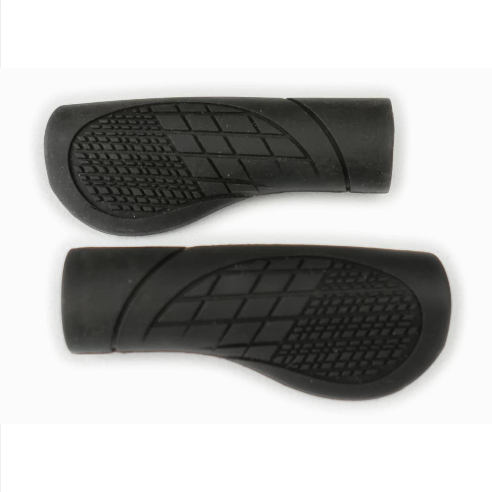 Pair of rubber hand grips for EMOVE Touring, EMOVE Cruiser, and other electric scooters and bikes - comfortable and durable handlebar grips.