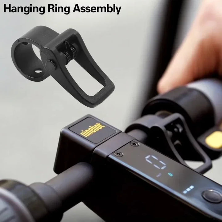 Hook engaged on Ninebot MAX G30 scooter in use
