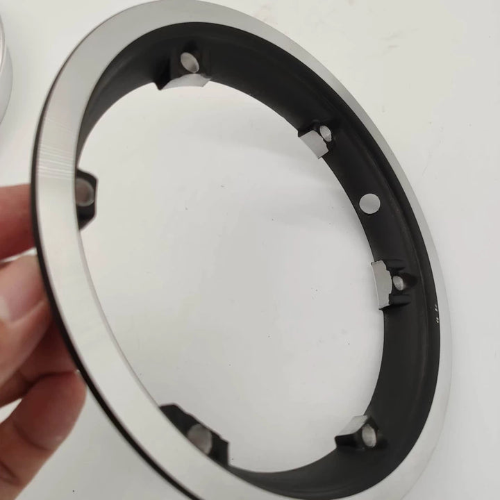 Front view of 6-hole Speedway 3-4 replacement hub rim.