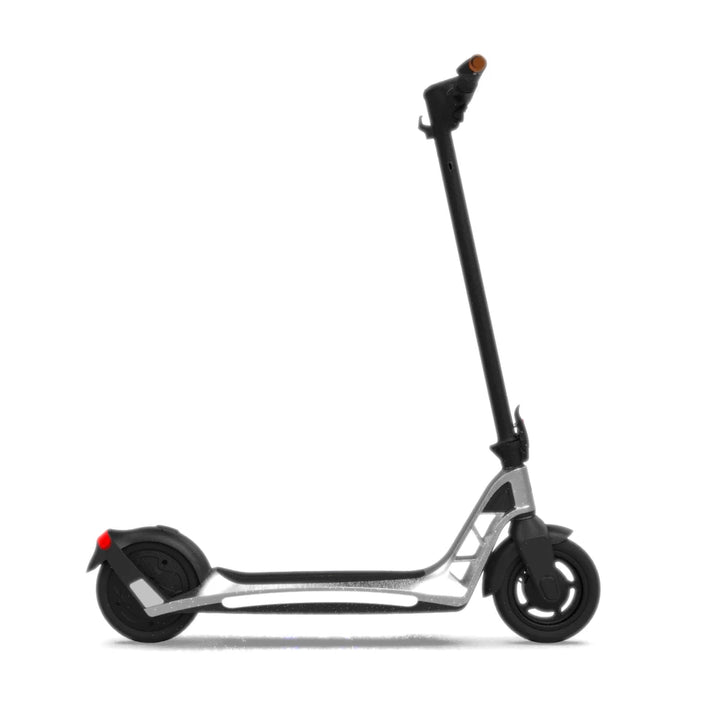 Full right-side profile of the ION scooter, showcasing the hub motor and streamlined frame.