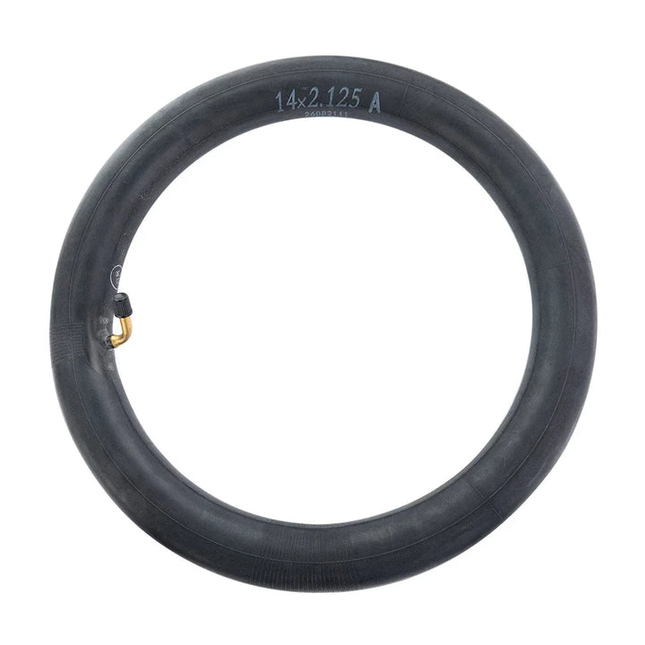 14 x 2.125 inner tube with 45-degree valve for EMOVE Roadrunner V1 electric scooter. Suitable for front and rear tyres.