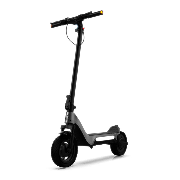 ION Max electric scooter at EV Expo, offering NFC security and 10x3 inch tubed tyres for enhanced comfort on urban rides.