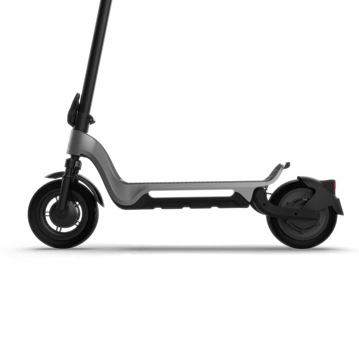 Side profile of the Voltrium ION Max electric scooter, showcasing its sleek frame and ergonomic design for urban commuting.