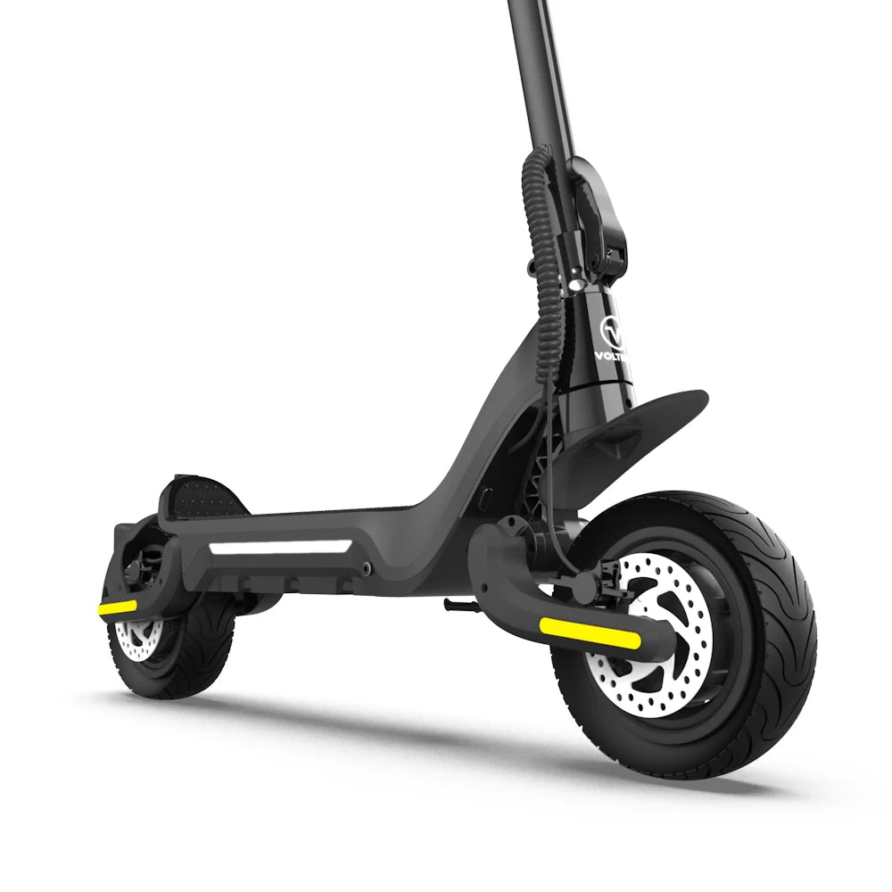 Low hero shot of the ION Max Dual Motor Electric Scooter, designed for maximum visibility and comfort.