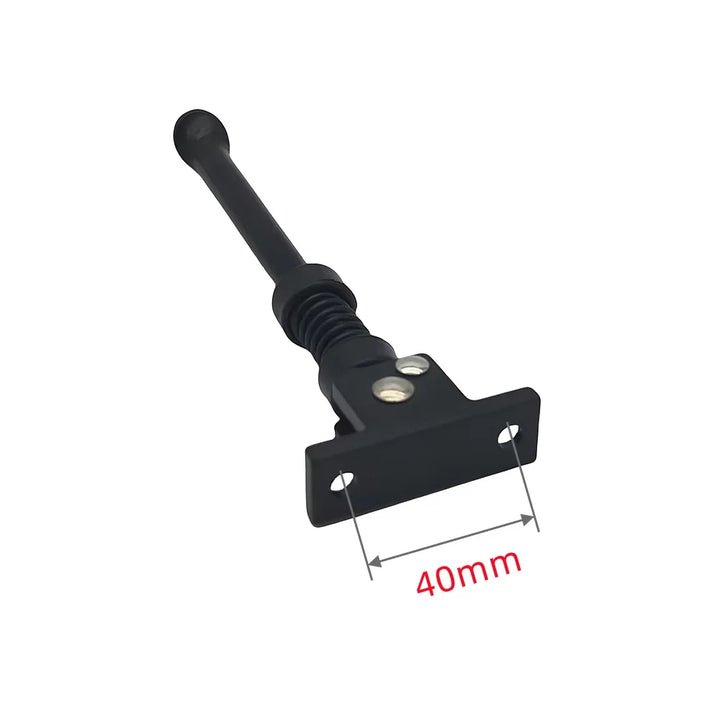 Kaabo Mantis King GT kickstand mounting plate showing approximately 40mm bolt hole spacing for OEM installation.