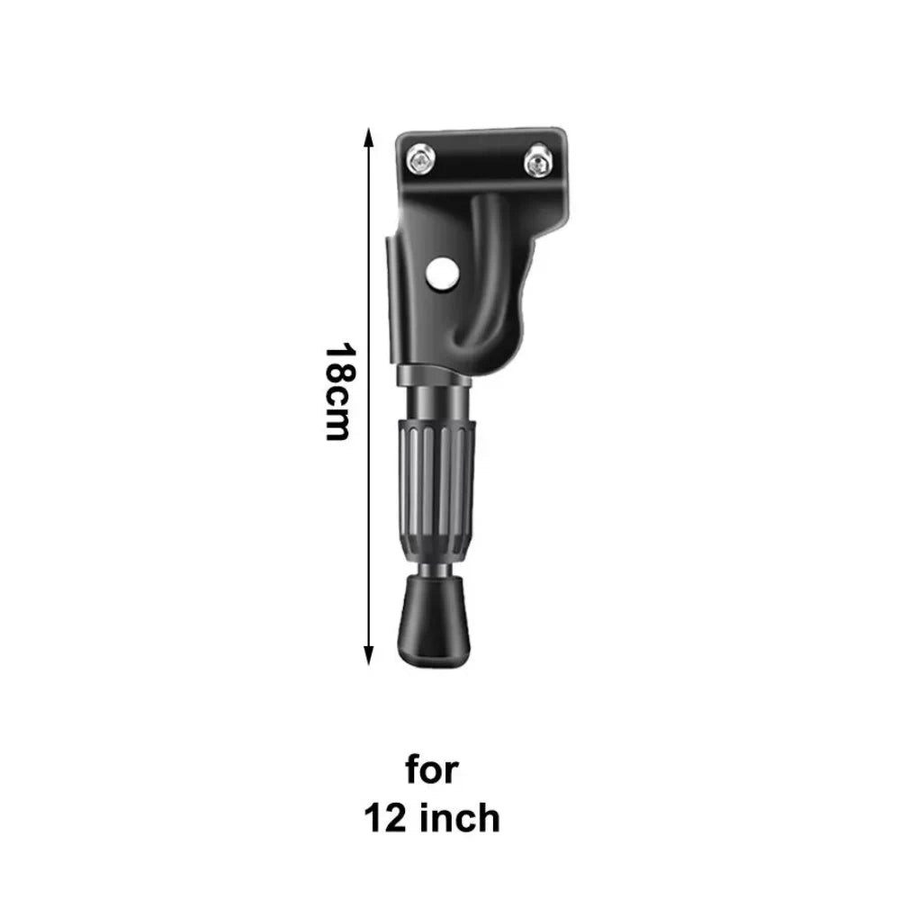 18 cm alloy kickstand showing size reference for 12″ bikes.