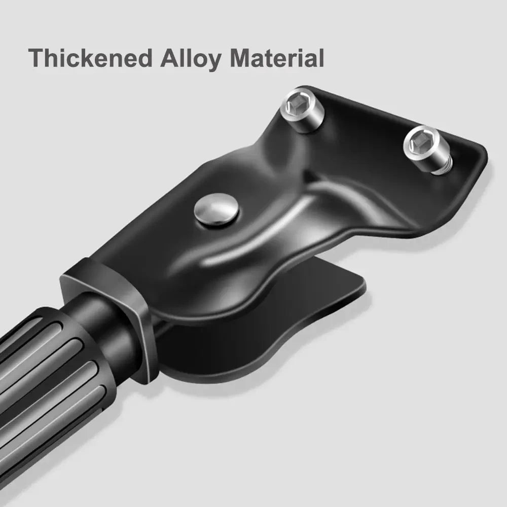 close-up of thickened alloy mounting plate with bolts.