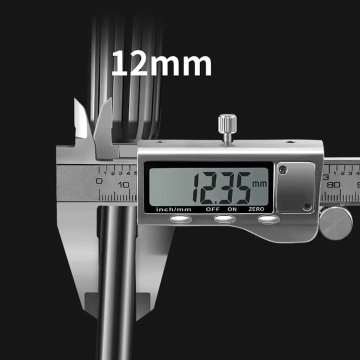 measurement image showing 12 mm diameter tubing.