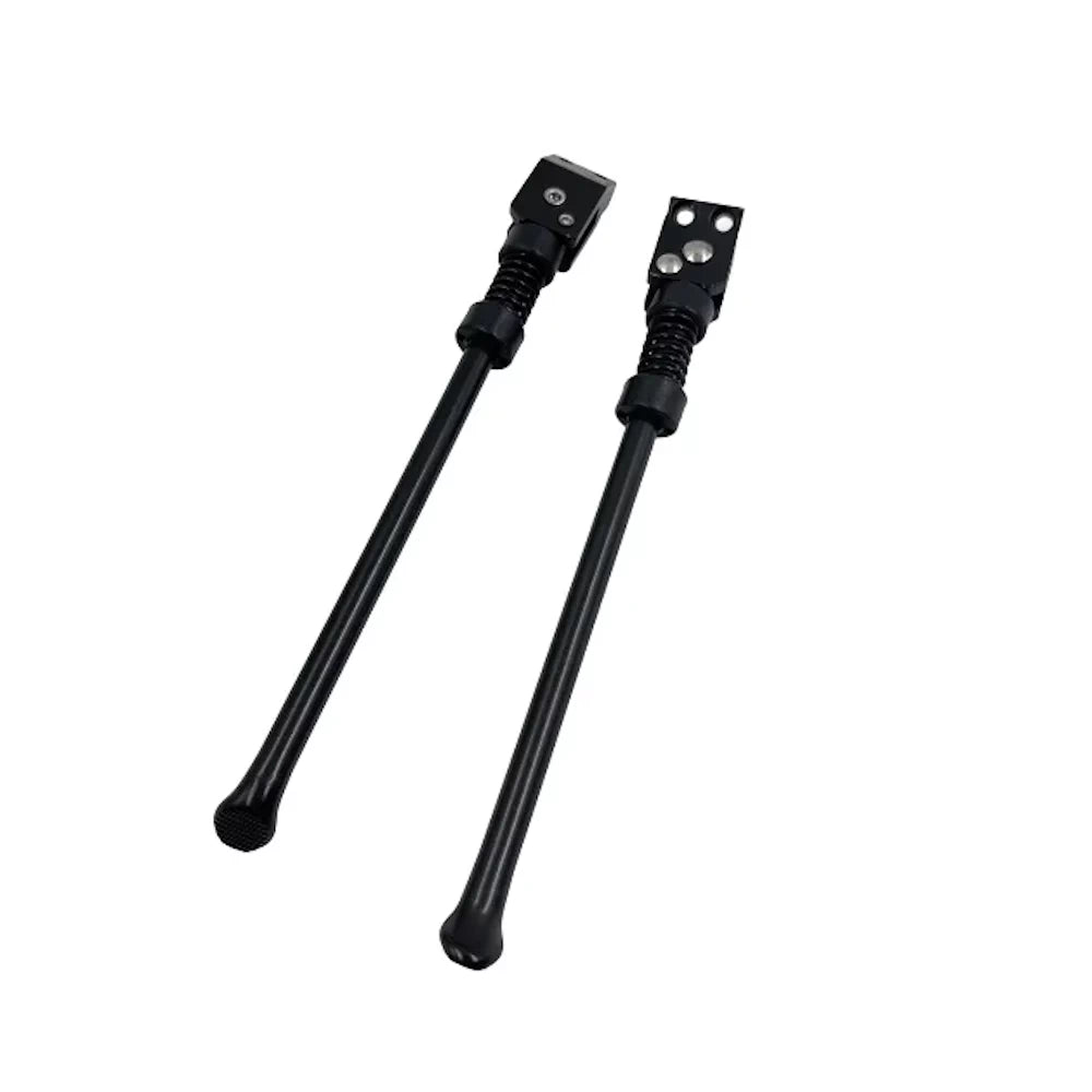 Front and rear view of the Dualtron kickstands.