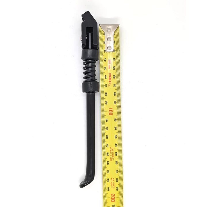 Profile view confirming 18 cm OEM Dualtron kickstand length.