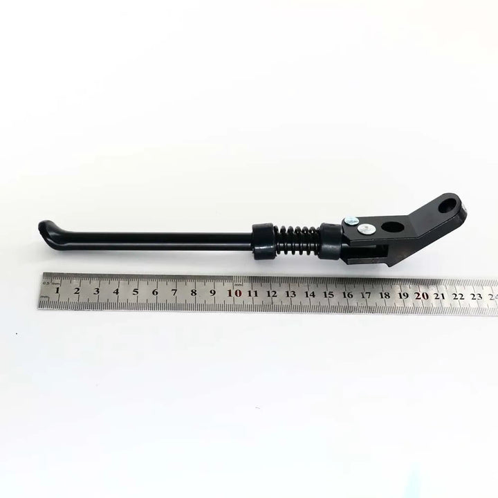 Kickstand length measurement displayed against metal ruler.