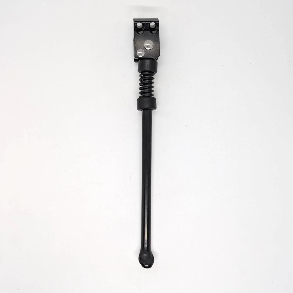 Front view of Dualtron Ultra II kickstand showing spring and mounting plate.