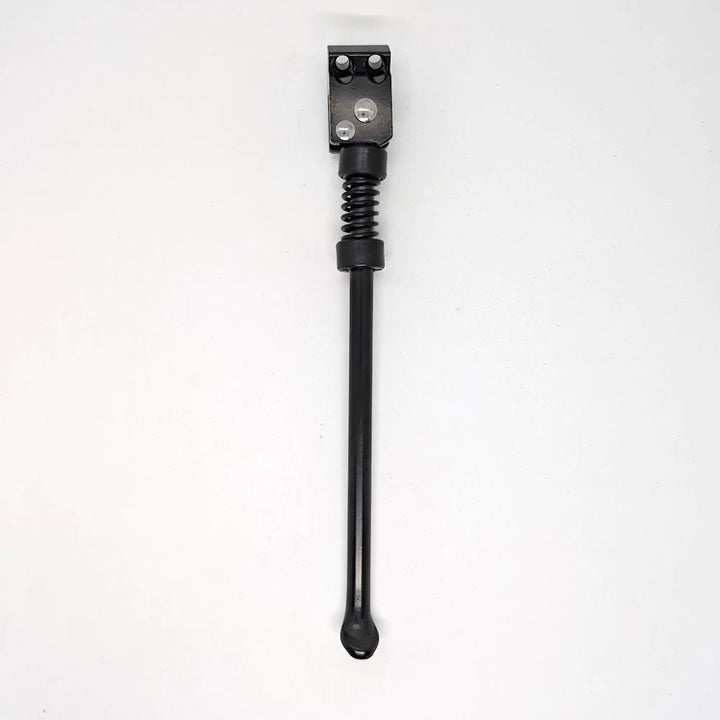 Front view of Dualtron Ultra II kickstand showing spring and mounting plate.