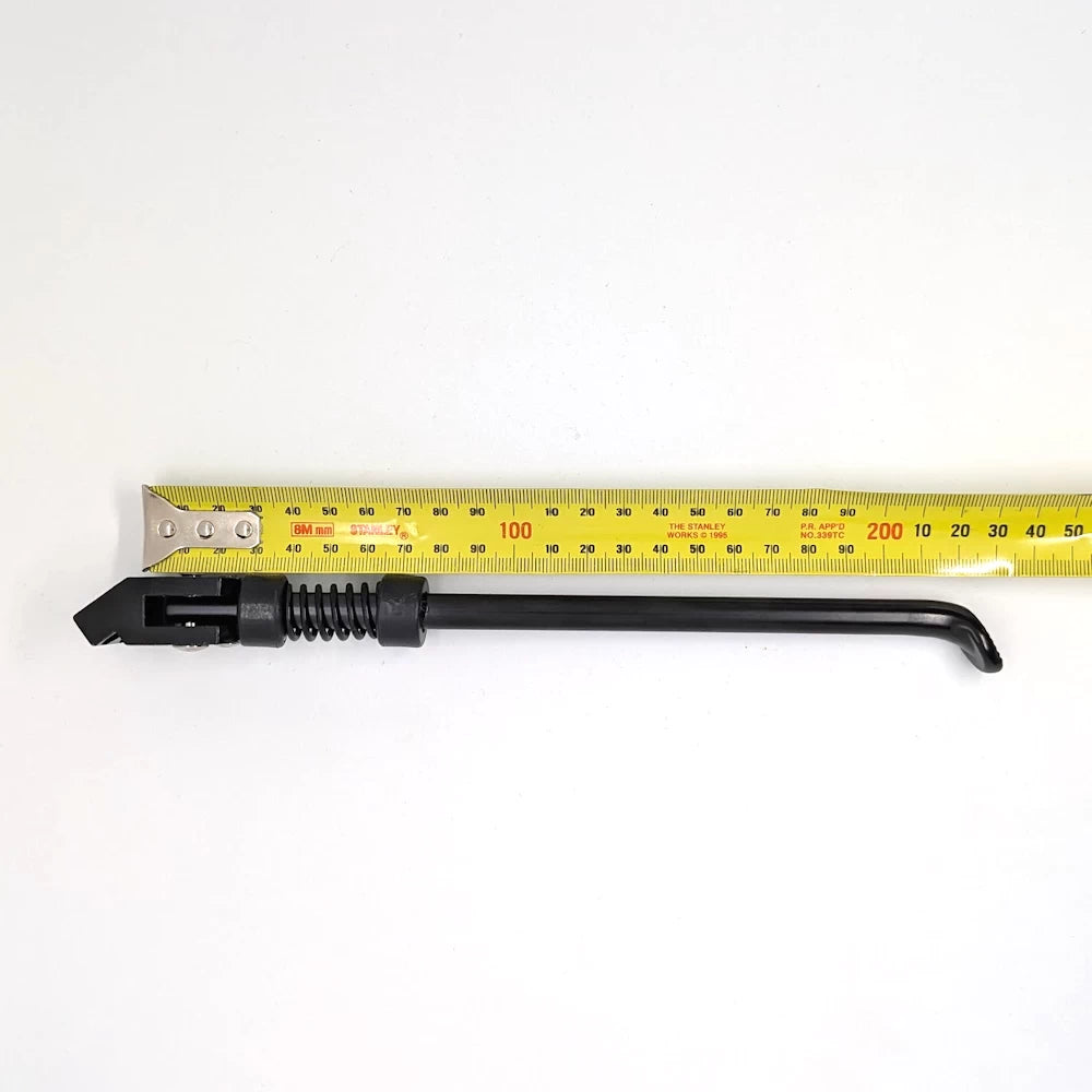 Kickstand for Dualtron Ultra 2 measured approximately 22cm in length, from base of mounting plate to ground.
