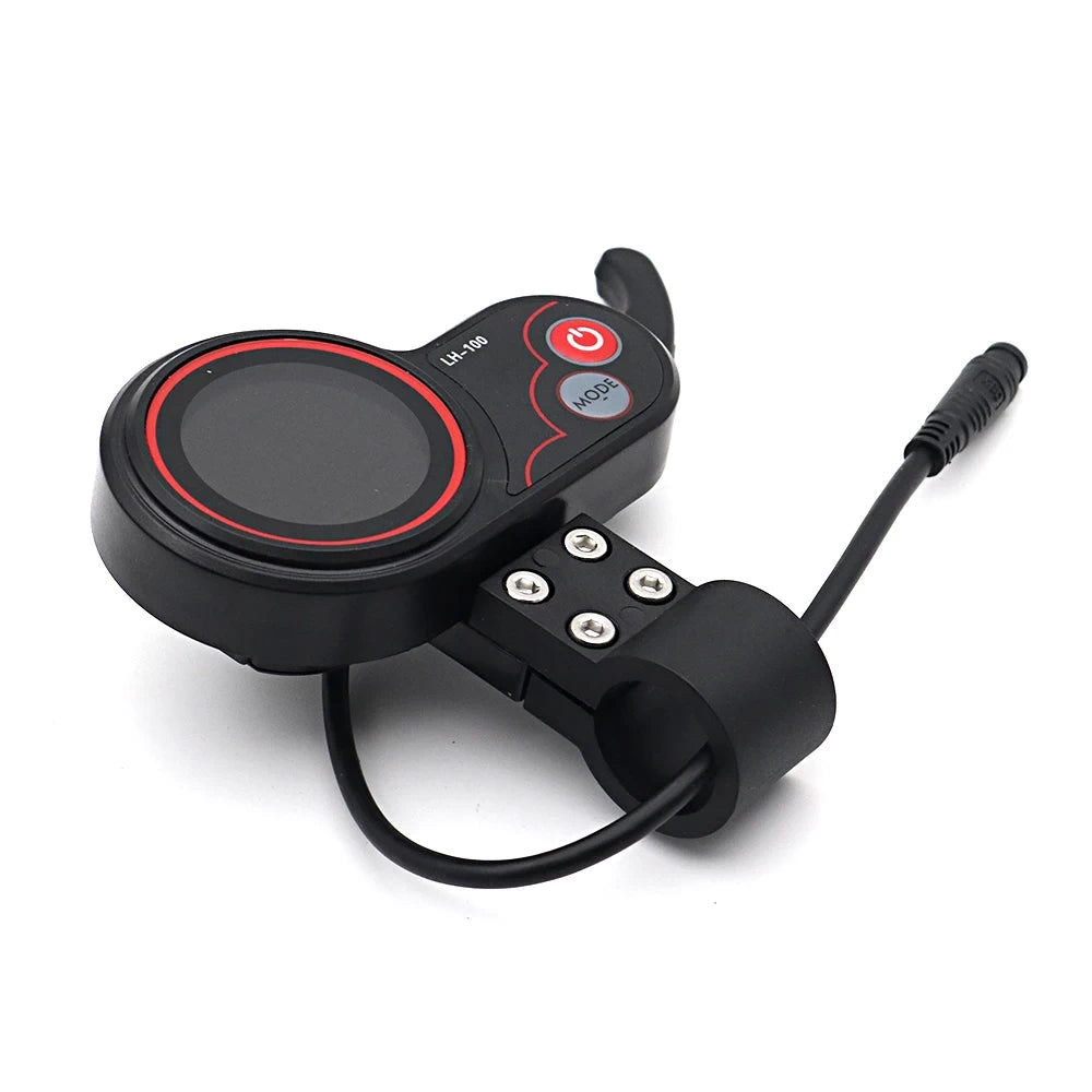 Angled view of the LH-100 electric scooter throttle. 