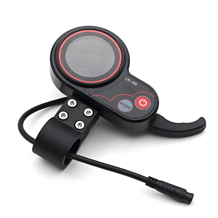 LH-100 electric scooter throttle with 6-pin male Julet plug and handlebar mounting bracket