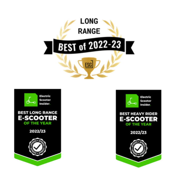 EMOVE Cruiser S Awards - Best Long Range E-Scooter & Best Heavy Rider E-Scooter