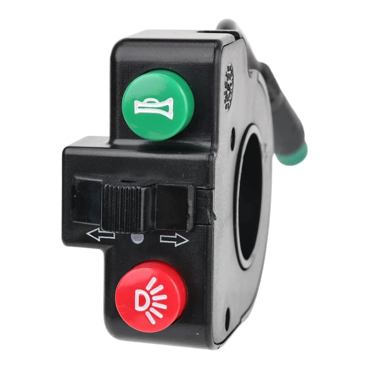 Perspective view of DK-15 scooter multifunction switch with visible connector cable.