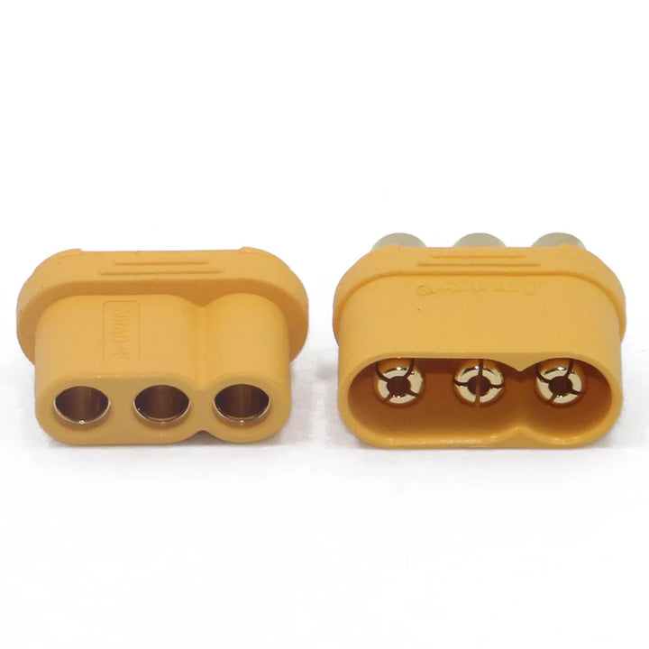 Close-up view of Female (Left) and Male (Right) MR60 Plugs.