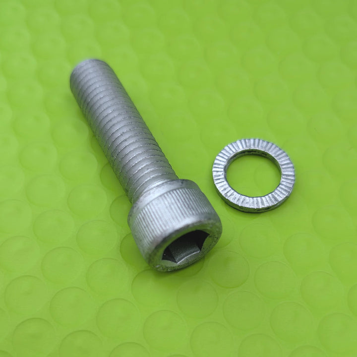 M12 45mm Dacromet socket head cap bolt showing hex Allen drive