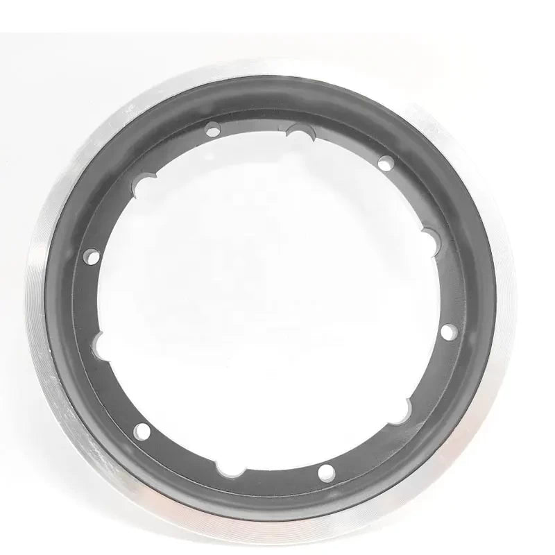 Top view of the LGSDDM motor hub ring for Bexly 10X and Zero 10X electric scooters, showcasing its precise craftsmanship.