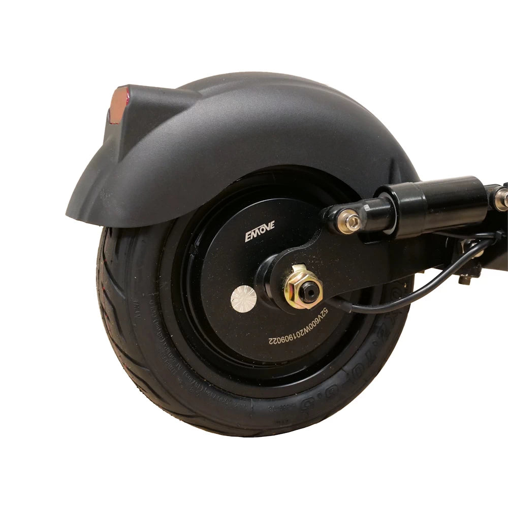 EMOVE Cruiser 600W motor fitted to rear wheel