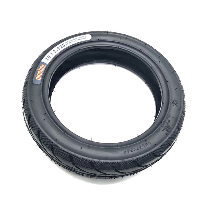 Angled view of Ninebot 10x2.125 Tyre, showing inner construction and genuine Ninebot branding.
