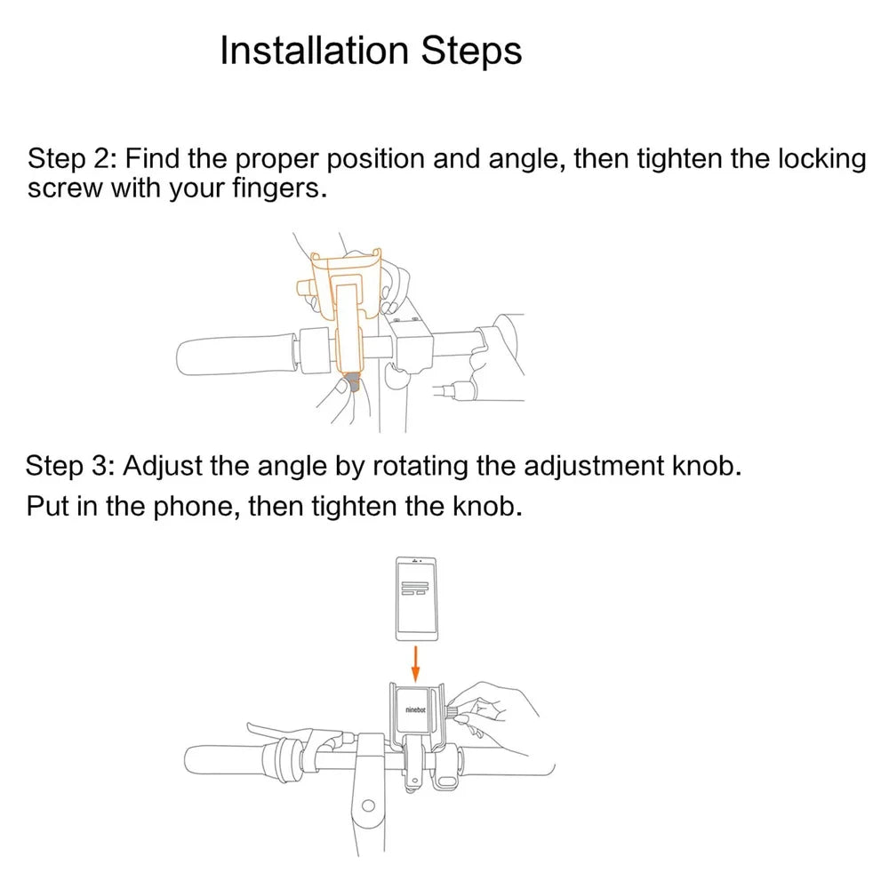 Final installation guide steps, detailing angle adjustment and locking mechanism for the best viewing experience.