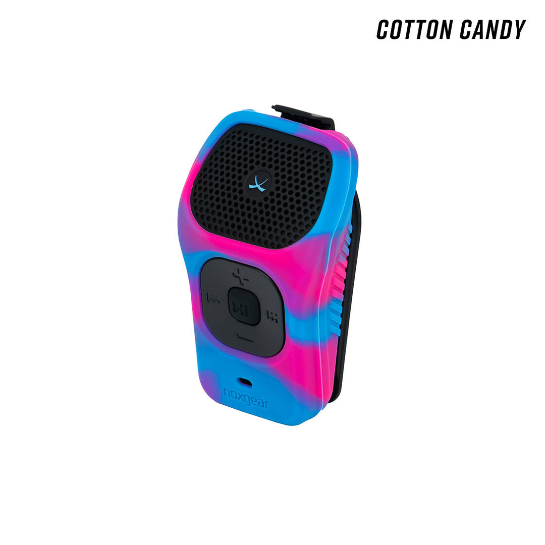 Cotton Candy silicone wrap skin fitted to the Noxgear 39g Bluetooth speaker.