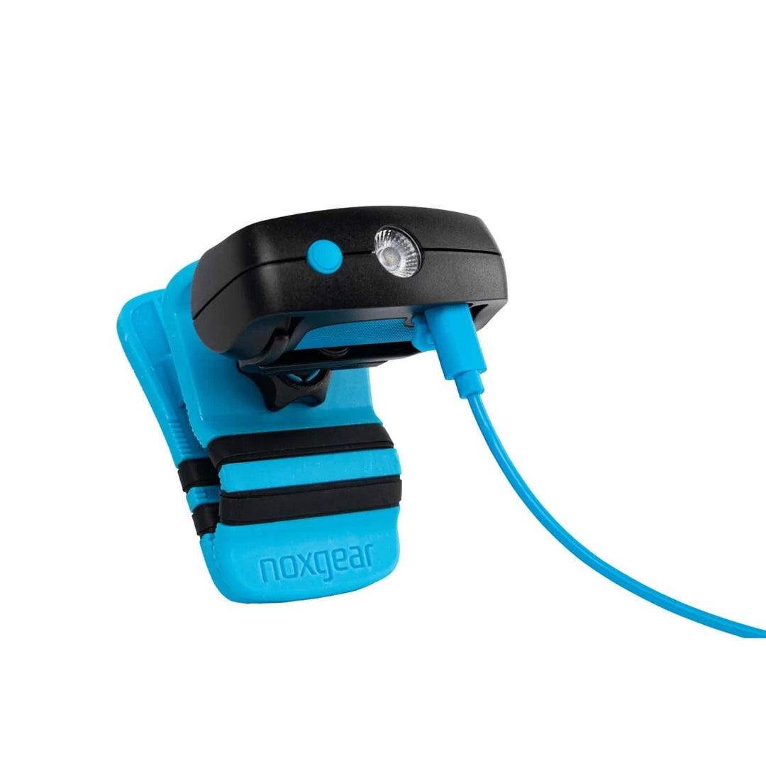 Noxgear 500 lumen Clip Anywhere rechargeable light charging via USB-C cable