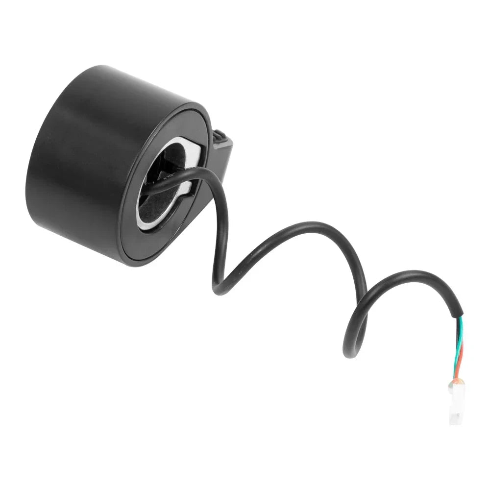 OEM Ninebot E2 Series thumb throttle replacement shown from rear angle with integrated wiring.