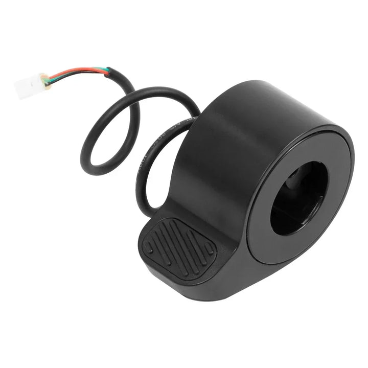 Original OEM thumb throttle for Segway Ninebot E2, E2 Plus and E2 Pro electric scooters with 3-pin plug-and-play connector.